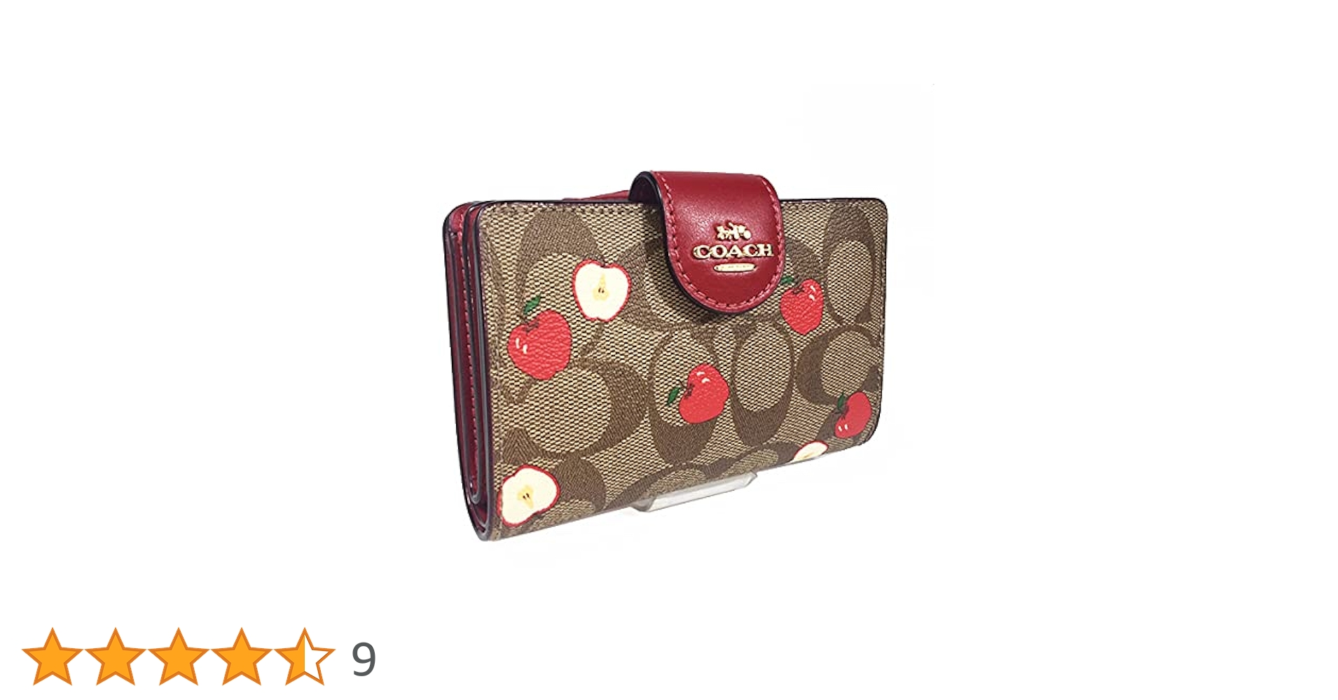 【良品】COACH コーチ 折り財布 PVC アップルプリント シグネチャー COACH / コーチ シグネチャー アップル プリント二つ折り財布